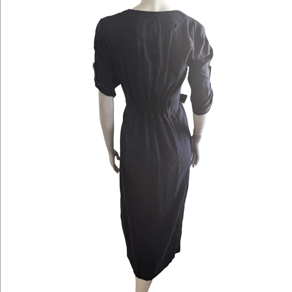 {Zara} NWT TRF Button Front Midi Length Dress XS - Picture 7 of 10